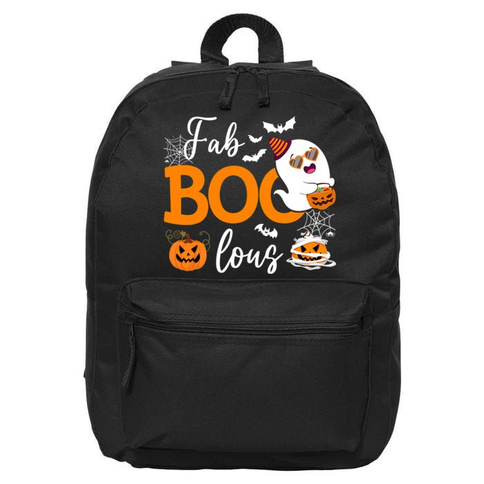 Fab Boo Lous Cute Ghost Halloween 16 in Basic Backpack