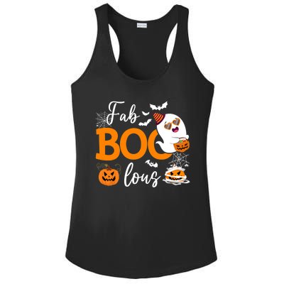 Fab Boo Lous Cute Ghost Halloween Ladies PosiCharge Competitor Racerback Tank