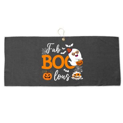 Fab Boo Lous Cute Ghost Halloween Large Microfiber Waffle Golf Towel