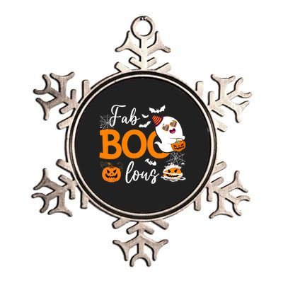 Fab Boo Lous Cute Ghost Halloween Metallic Star Ornament