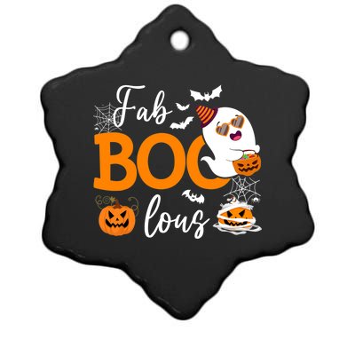 Fab Boo Lous Cute Ghost Halloween Ceramic Star Ornament