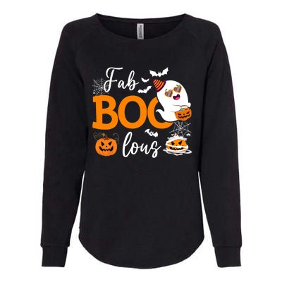 Fab Boo Lous Cute Ghost Halloween Womens California Wash Sweatshirt