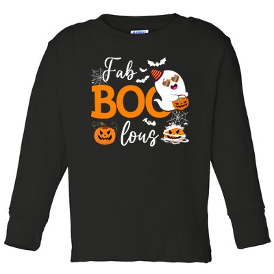 Fab Boo Lous Cute Ghost Halloween Toddler Long Sleeve Shirt