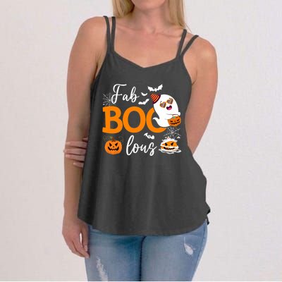 Fab Boo Lous Cute Ghost Halloween Women's Strappy Tank