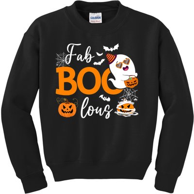 Fab Boo Lous Cute Ghost Halloween Kids Sweatshirt