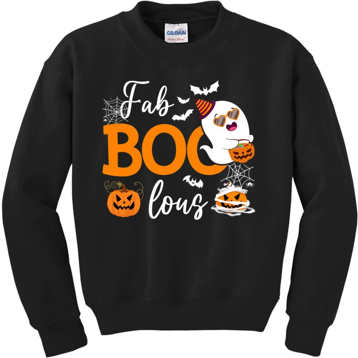 Fab Boo Lous Cute Ghost Halloween Kids Sweatshirt