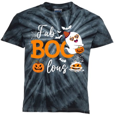 Fab Boo Lous Cute Ghost Halloween Kids Tie-Dye T-Shirt