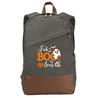 Fab Boo Lous Cute Ghost Halloween Cotton Canvas Backpack