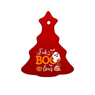 Fab Boo Lous Cute Ghost Halloween Ceramic Tree Ornament