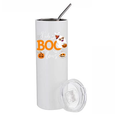 Fab Boo Lous Cute Ghost Halloween Stainless Steel Tumbler