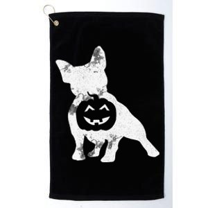 French Bulldog Lazy Halloween Costume Cute Frenchie Pumpkin Platinum Collection Golf Towel