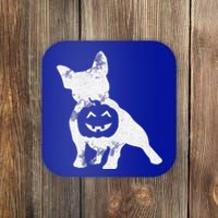 French Bulldog Lazy Halloween Costume Cute Frenchie Pumpkin Coaster