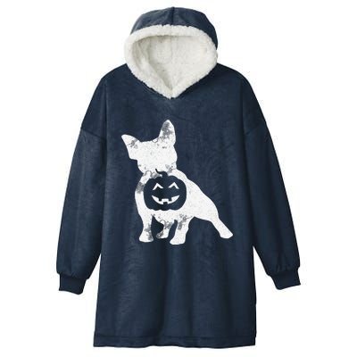 French Bulldog Lazy Halloween Costume Cute Frenchie Pumpkin Hooded Wearable Blanket