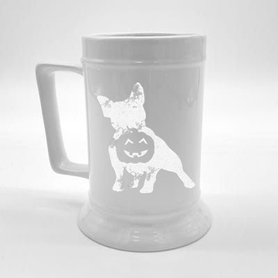 French Bulldog Lazy Halloween Costume Cute Frenchie Pumpkin Beer Stein