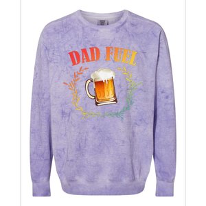 Funny Beer Lover Dad Fuel Colorblast Crewneck Sweatshirt