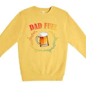 Funny Beer Lover Dad Fuel Premium Crewneck Sweatshirt