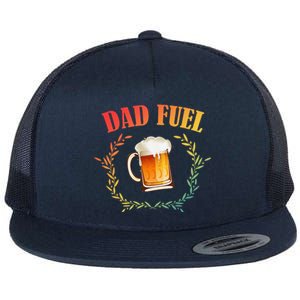 Funny Beer Lover Dad Fuel Flat Bill Trucker Hat