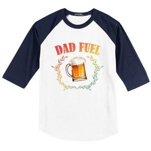 Funny Beer Lover Dad Fuel Baseball Sleeve Shirt