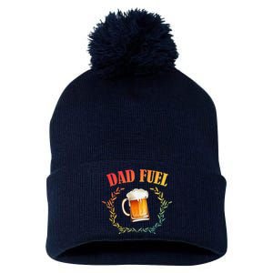 Funny Beer Lover Dad Fuel Pom Pom 12in Knit Beanie