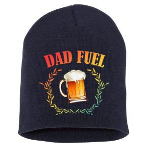 Funny Beer Lover Dad Fuel Short Acrylic Beanie