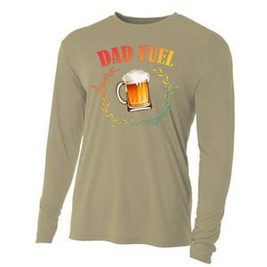 Funny Beer Lover Dad Fuel Cooling Performance Long Sleeve Crew