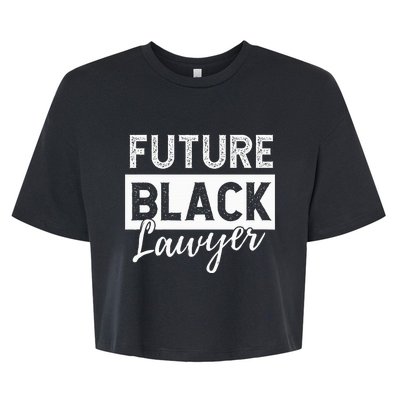 Future Black Lawyer Justice Law School  Bella+Canvas Jersey Crop Tee