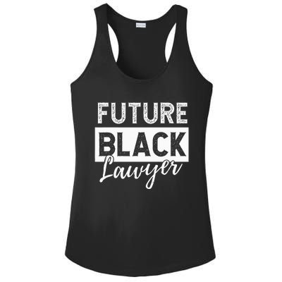 Future Black Lawyer Justice Law School  Ladies PosiCharge Competitor Racerback Tank