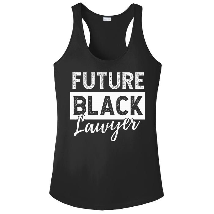 Future Black Lawyer Justice Law School  Ladies PosiCharge Competitor Racerback Tank