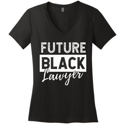 Future Black Lawyer Justice Law School  Women's V-Neck T-Shirt