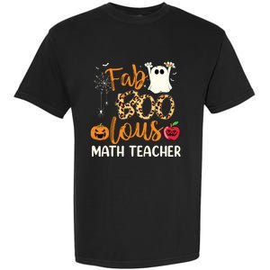 Fab Boo Lous Math Teacher Leopard Spooky Halloween Costume Garment-Dyed Heavyweight T-Shirt