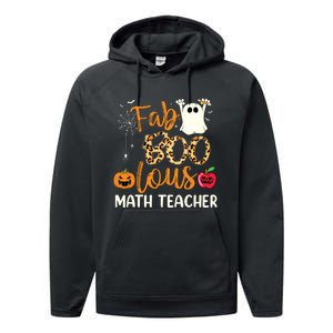 Fab Boo Lous Math Teacher Leopard Spooky Halloween Costume Performance Fleece Hoodie