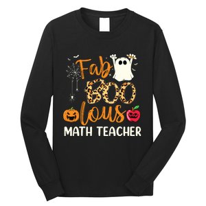 Fab Boo Lous Math Teacher Leopard Spooky Halloween Costume Long Sleeve Shirt