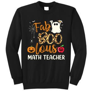 Fab Boo Lous Math Teacher Leopard Spooky Halloween Costume Sweatshirt