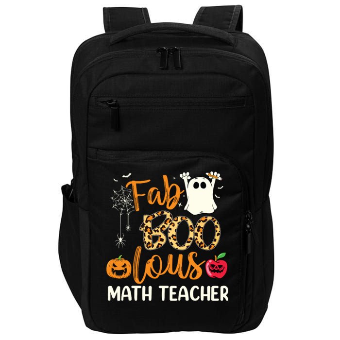 Fab Boo Lous Math Teacher Leopard Spooky Halloween Costume Impact Tech Backpack