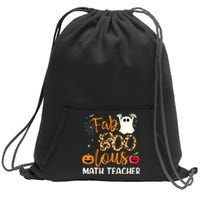 Fab Boo Lous Math Teacher Leopard Spooky Halloween Costume Sweatshirt Cinch Pack Bag