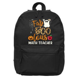 Fab Boo Lous Math Teacher Leopard Spooky Halloween Costume 16 in Basic Backpack