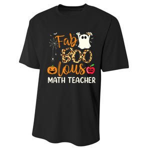 Fab Boo Lous Math Teacher Leopard Spooky Halloween Costume Performance Sprint T-Shirt