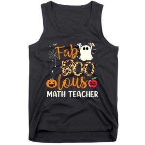 Fab Boo Lous Math Teacher Leopard Spooky Halloween Costume Tank Top