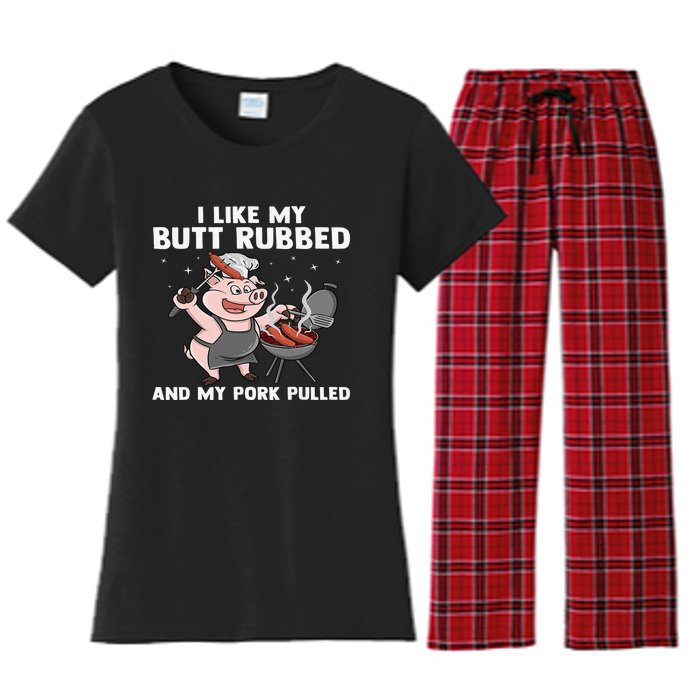 Funny BBQ Lover Grilling Barbecue  Women's Flannel Pajama Set