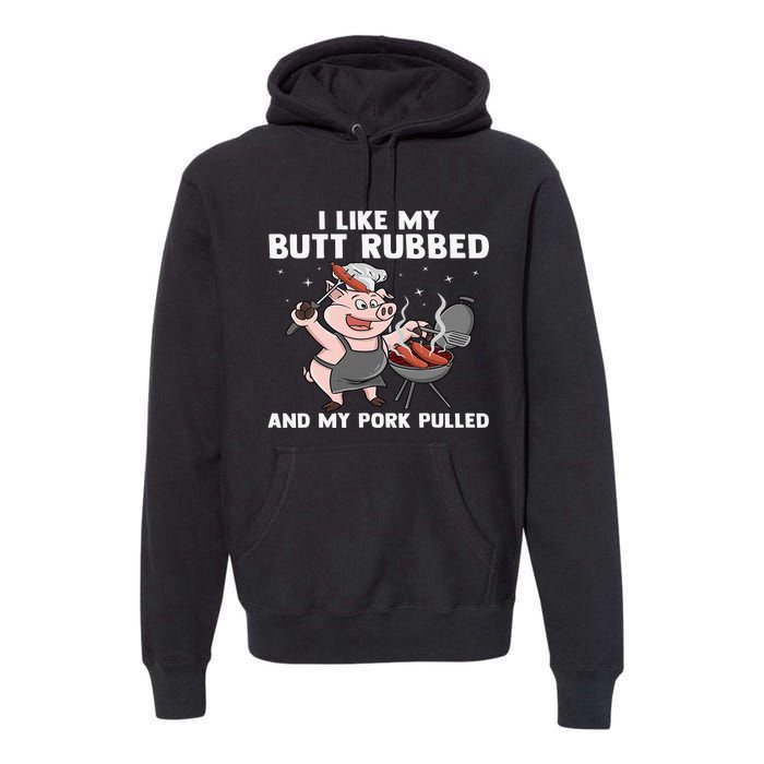 Funny BBQ Lover Grilling Barbecue  Premium Hoodie