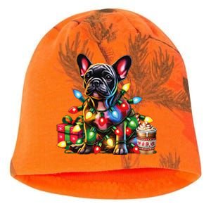 French Bulldog Lovers Xmas Reindeer Antler Christmas Lights Kati - Camo Knit Beanie