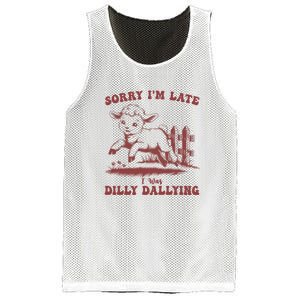 Funny Baby Lamb Sorry Im Late I Was Dilly Dallying Sweatshirt Mesh Reversible Basketball Jersey Tank