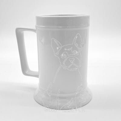 French Bulldog Line Art Cute Funny Dog Mom Beer Stein