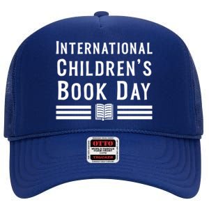 Funny Book Lovers Graphic International 'S Book Day Cute Gift High Crown Mesh Back Trucker Hat