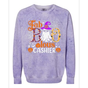 Fab Boo Lous Cashier Funny Halloween Colorblast Crewneck Sweatshirt