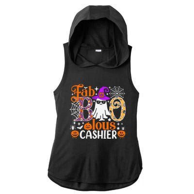 Fab Boo Lous Cashier Funny Halloween Ladies PosiCharge Tri-Blend Wicking Draft Hoodie Tank