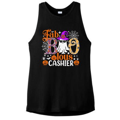 Fab Boo Lous Cashier Funny Halloween Ladies PosiCharge Tri-Blend Wicking Tank