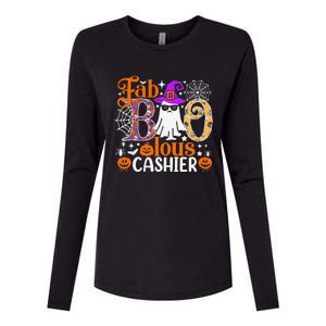 Fab Boo Lous Cashier Funny Halloween Womens Cotton Relaxed Long Sleeve T-Shirt