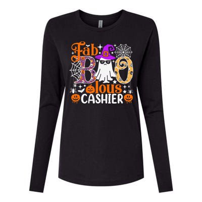 Fab Boo Lous Cashier Funny Halloween Womens Cotton Relaxed Long Sleeve T-Shirt