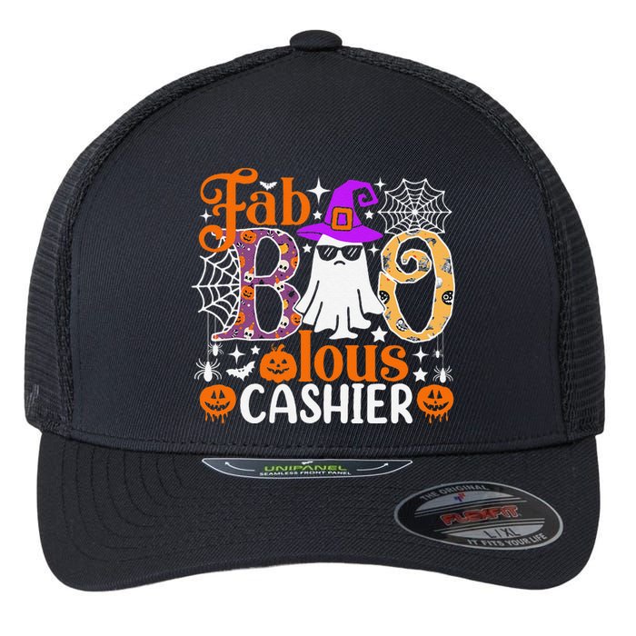 Fab Boo Lous Cashier Funny Halloween Flexfit Unipanel Trucker Cap